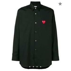 Play comme does garçons button up size small